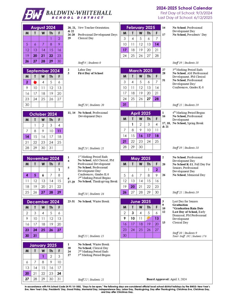Baldwin-Whitehall School District 24-25