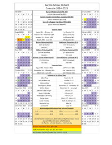 Burton School District Calendar 24-25