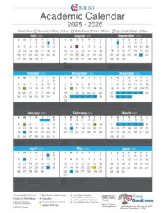 COMAL ISD SCHOOL CALENDAR 25-26