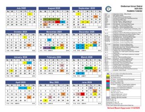 Cheltenham School District Calendar 25-26
