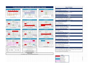 Compass rose public schools calendar 24-25