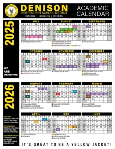 DENISON ISD School Calendar 25-26