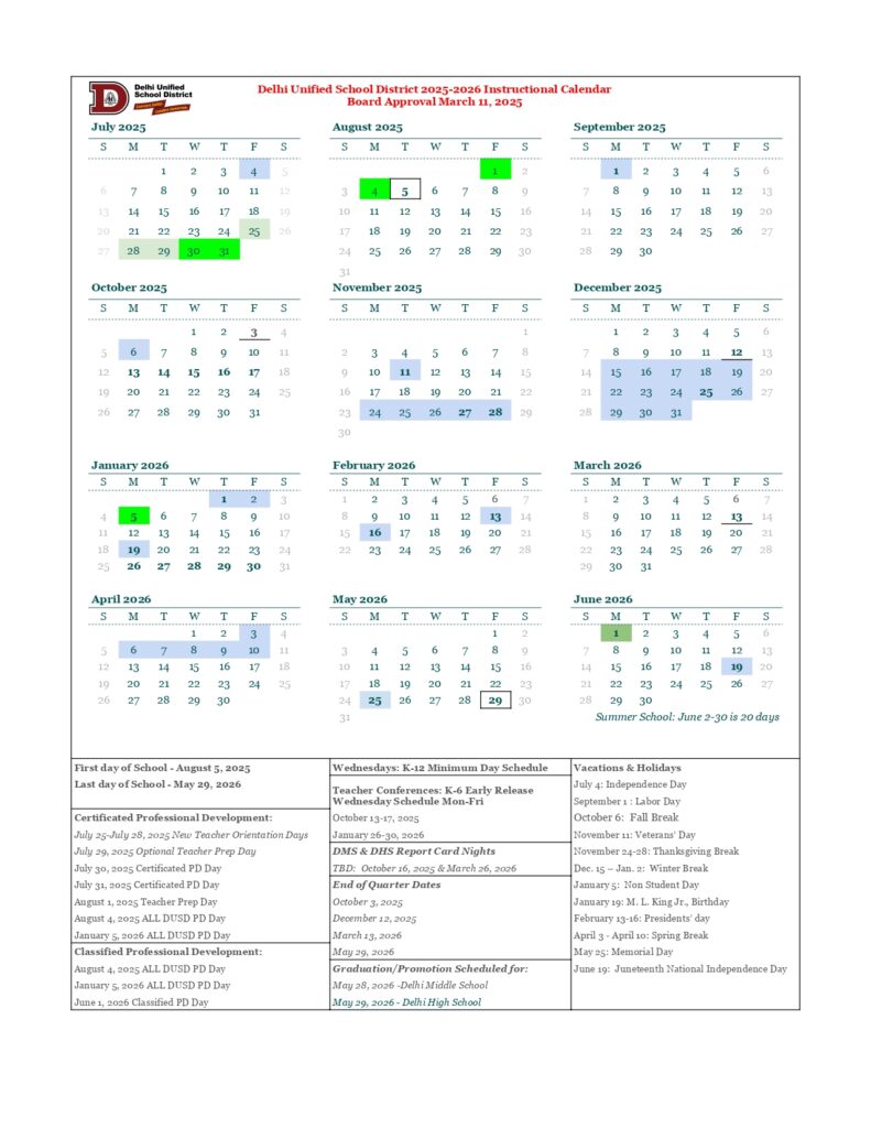 Delhi Unified School District 25-26