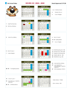 Devers ISD School Calendar 24-25