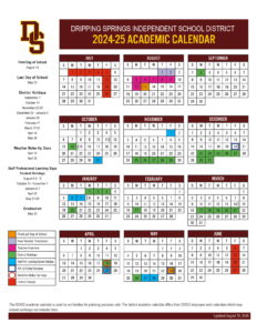 Dripping Springs ISD School Calendar 24-25