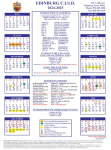 EDINBURG SCHOOL CALENDAR CISD 24-25