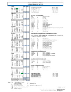Esparto Unified School 25-26 calendar