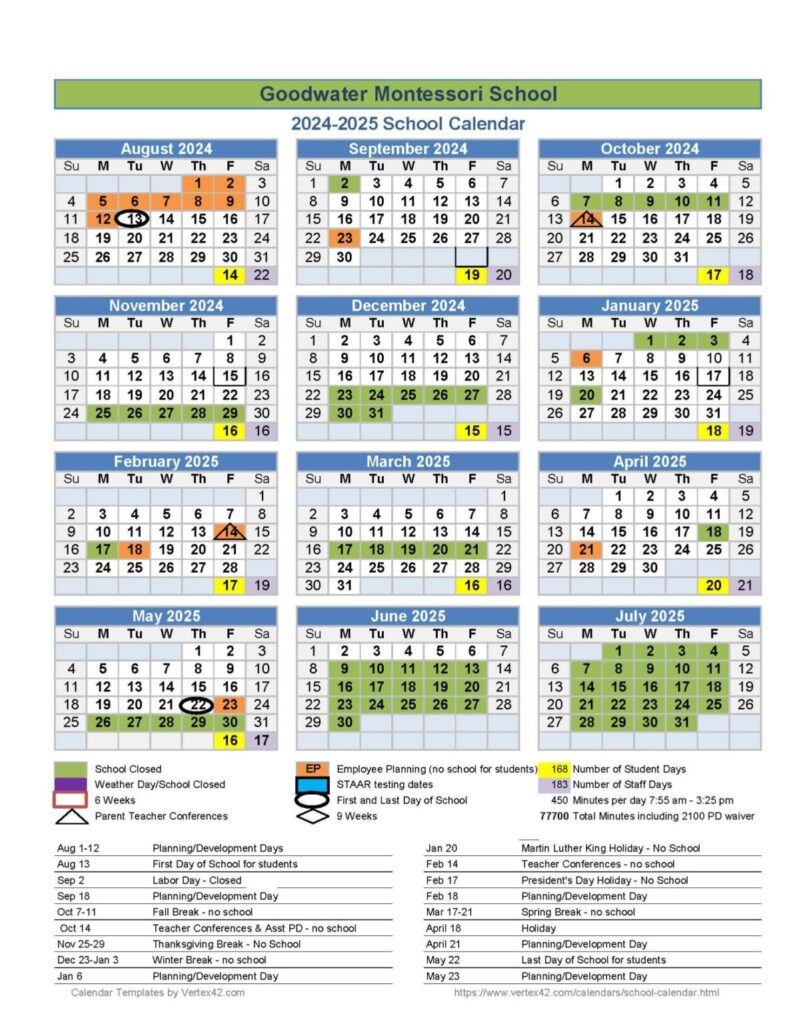 GOODWATER CALENDAR 24-25