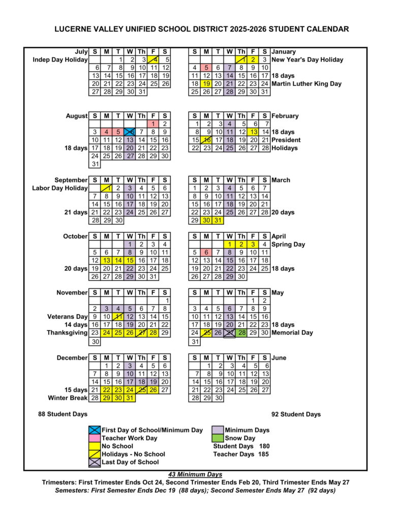 Lucerne Valley Unified School District 25-26