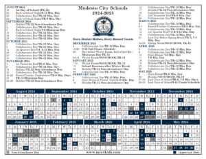 Modesto City Schools Calendar 24-25 CALENDAR
