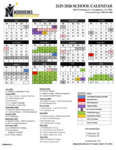 Nacogdoches ISD SCHOOL CALENDAR 25-26