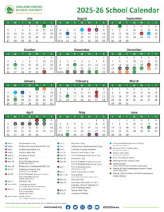 oakland usd school calendar 25-26