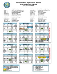 oroville union high school district calendar