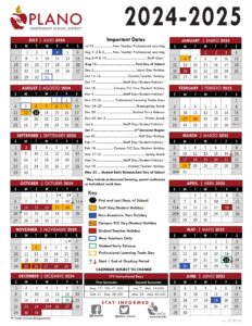 PLANO ISD school calendar 24-25