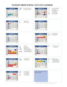 pleasant grove public school calendar 25-26