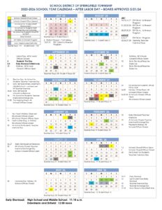 school district of springfield township calendar