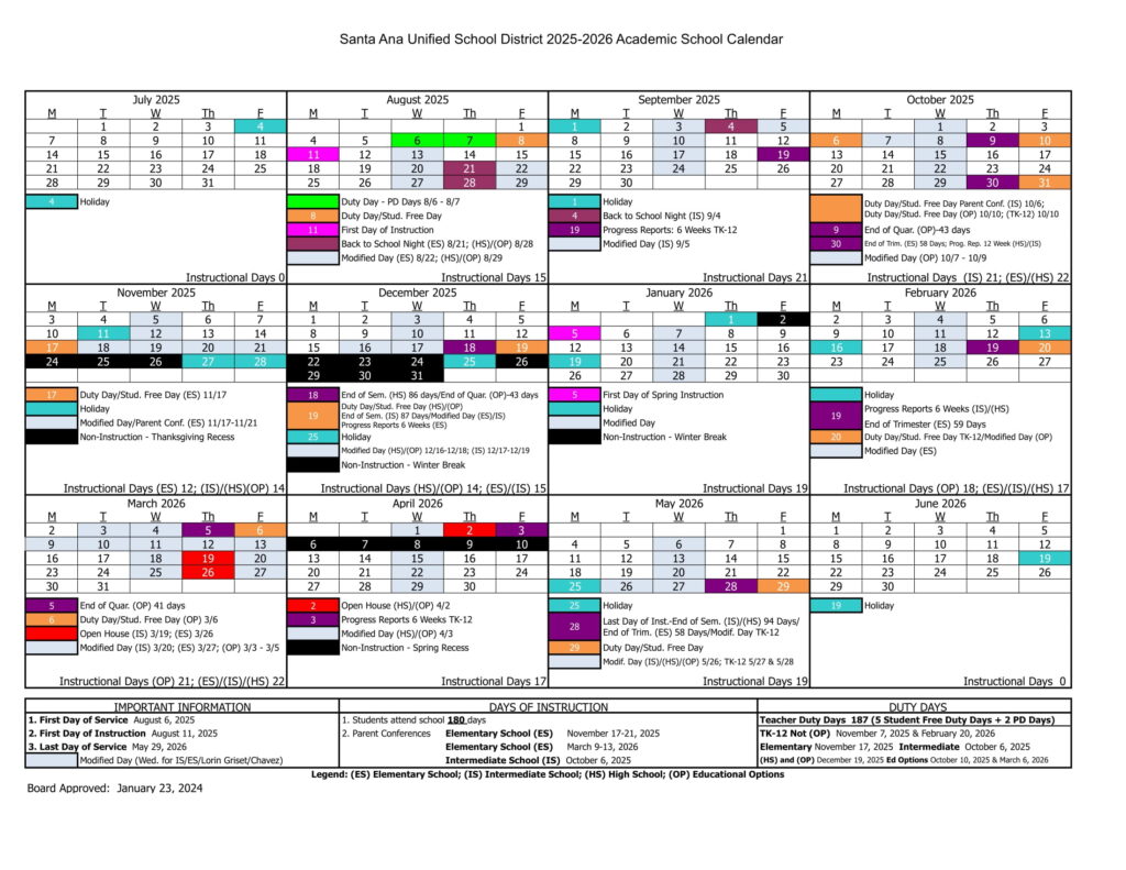 Santa Ana Unified School District 25-26