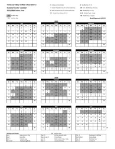 tvUSD Temecula Valley USD Calendar 25-26