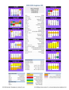 ANGLETON ISD SCHOOL CALENDAR 25-26