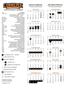 commerce isd school calendar