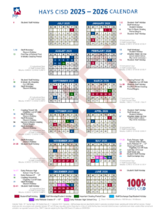 HAYS CISD SCHOOL CALENDAR 25-26