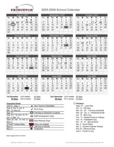 princeton isd 25-26 calendar