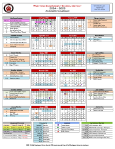 west oso isd school calendar 24-25
