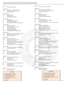 BELLWOOD school calendar