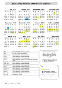 BALDWIN SCHOOLS CALENDAR 25-26