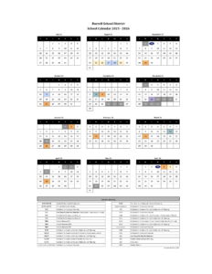Burrell School District calendar 25-26