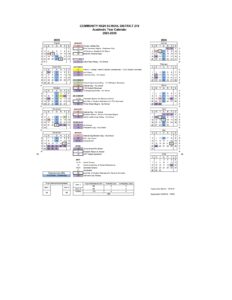 CHSD District 218 Calendar