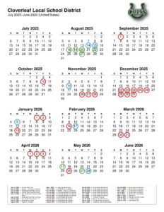 Cloverleaf Local School District Calendar