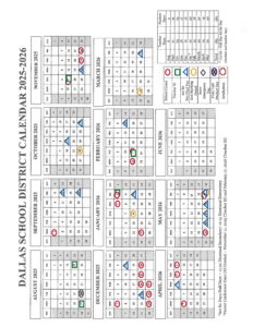 Dallas School District CALENDAR 25-26