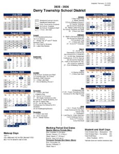 Derry Township School District CALENDAR 25-26