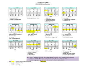 East Moriches UFSD Calendar