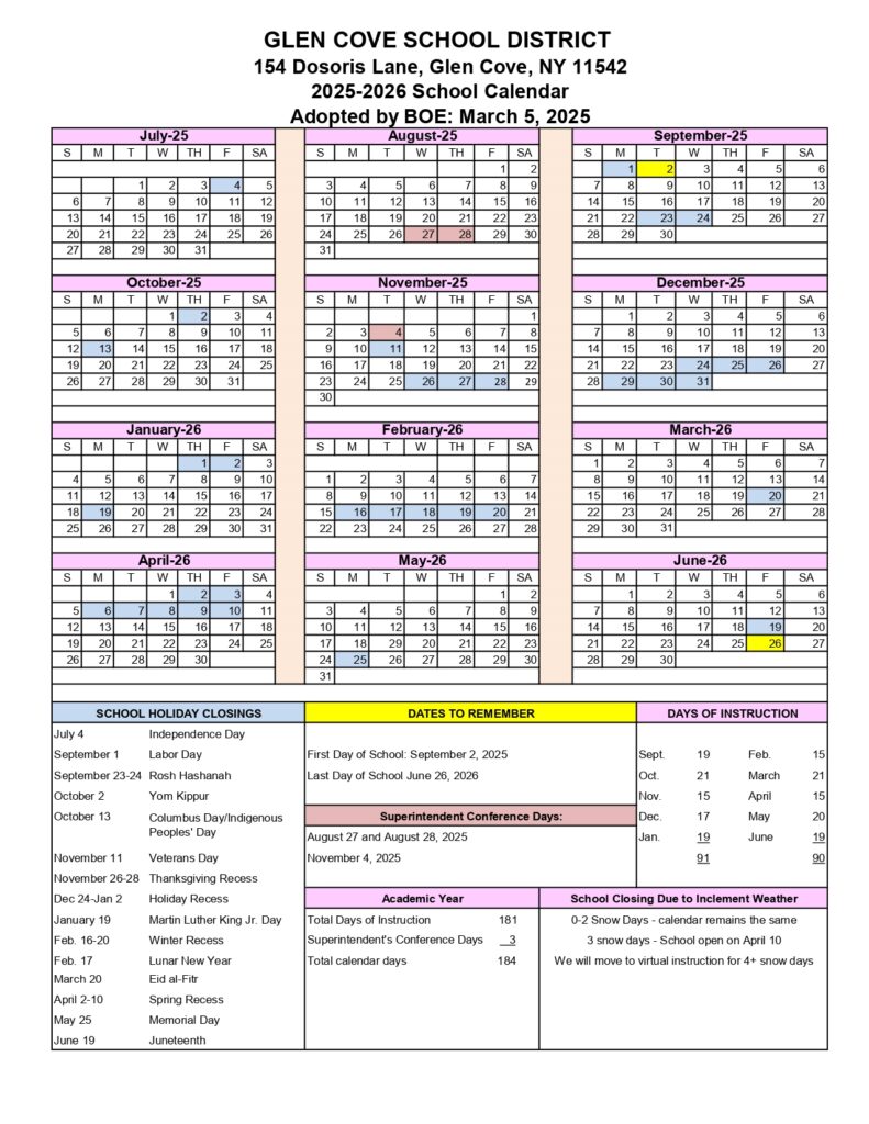 GLEN COVE SCHOOL DISTRICT