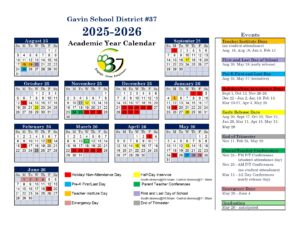gavin school district 37 school calendar