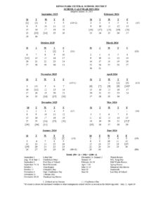 kings park central school district calendar