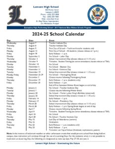 lemont high school calendar