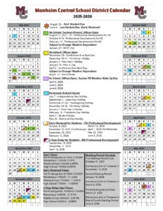 Manheim Central School District Calendar