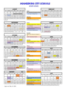 Miamisburg City Schools calendar 25-26