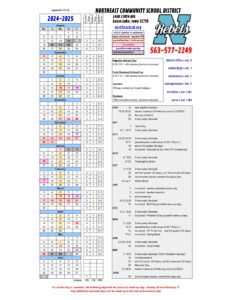 NORTHEAST COMMUNITY SCHOOL DISTRICT calendar 25-26