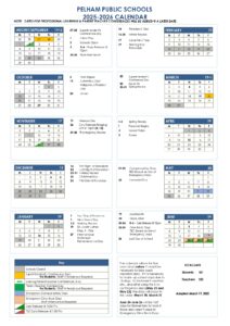 Pelham Public Schools Calendar