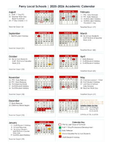 Perry Local Schools calendar