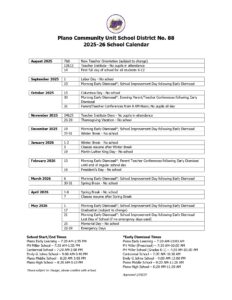 Plano Community Unit School District No. 88 1