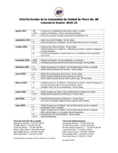 plano cusd 88 calendar