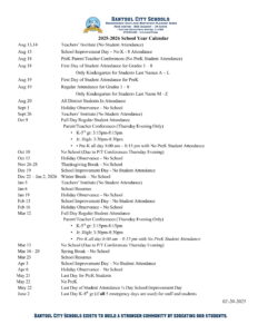 RANTOUL CITY SCHOOLS calendar 25-26