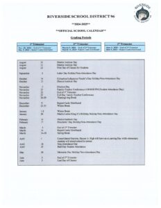 RIVERSIDE SCHOOL DISTRICT 96 calendar