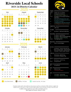 Riverside Local Schools calendar
