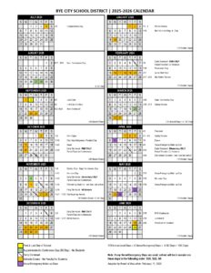 Rye City School District Calendar